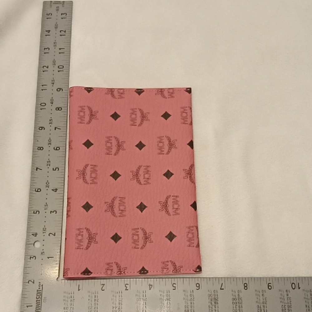 MCM Pink Envelope Clutch Pouch with Logo Pattern - Picture 2 of 7